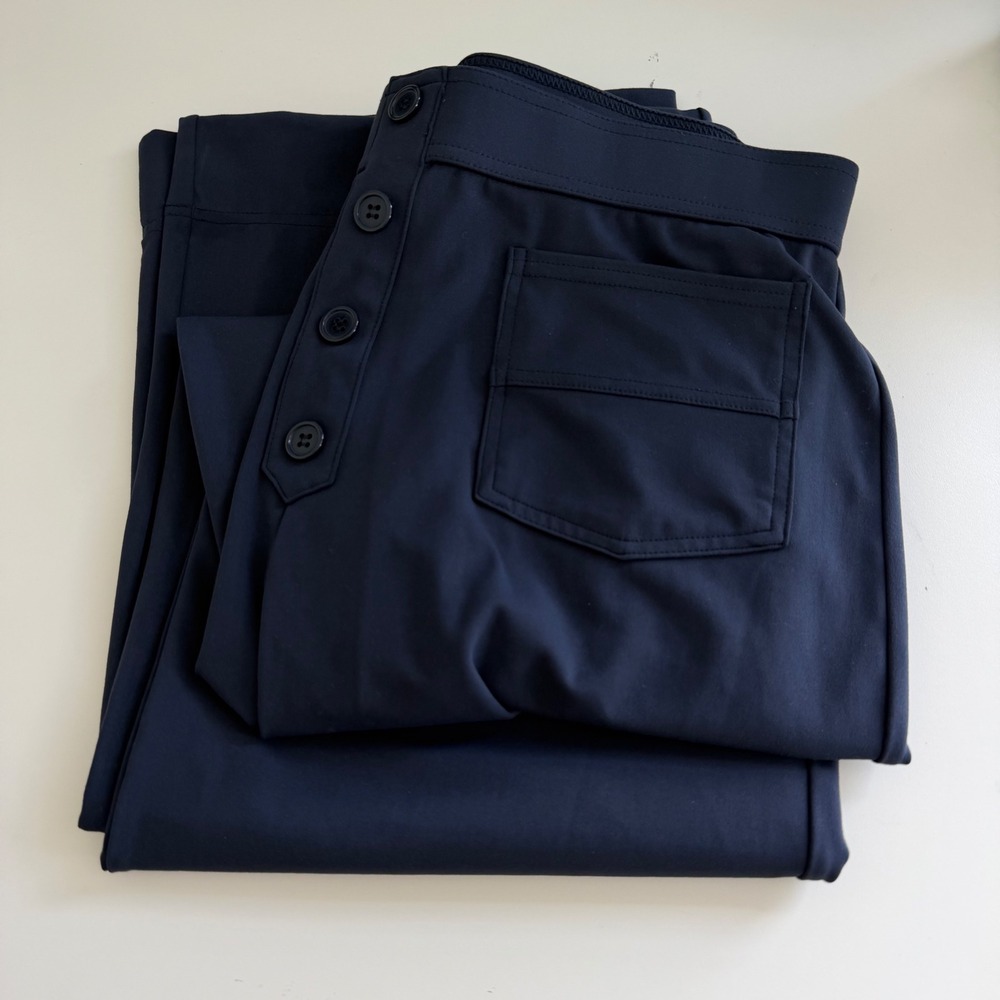 Halara DayStretch High Waisted Front Pockets Straight Leg Pants Women Large Navy